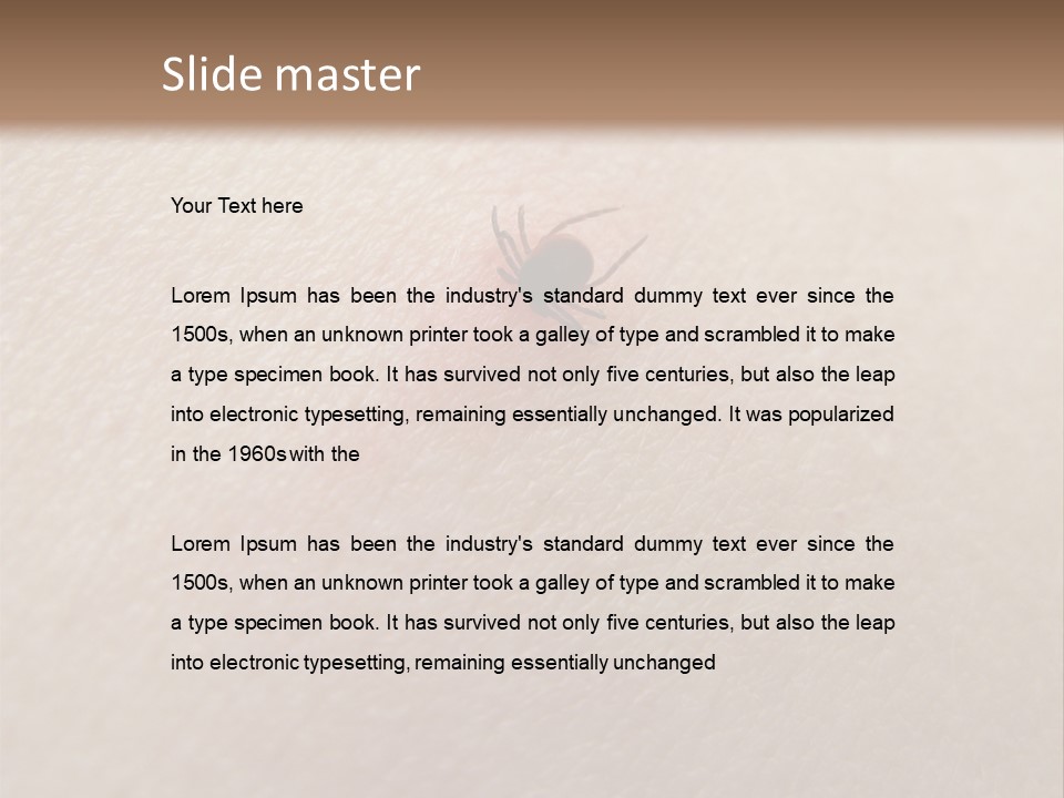 Dangerous Tick Borreliose PowerPoint Template