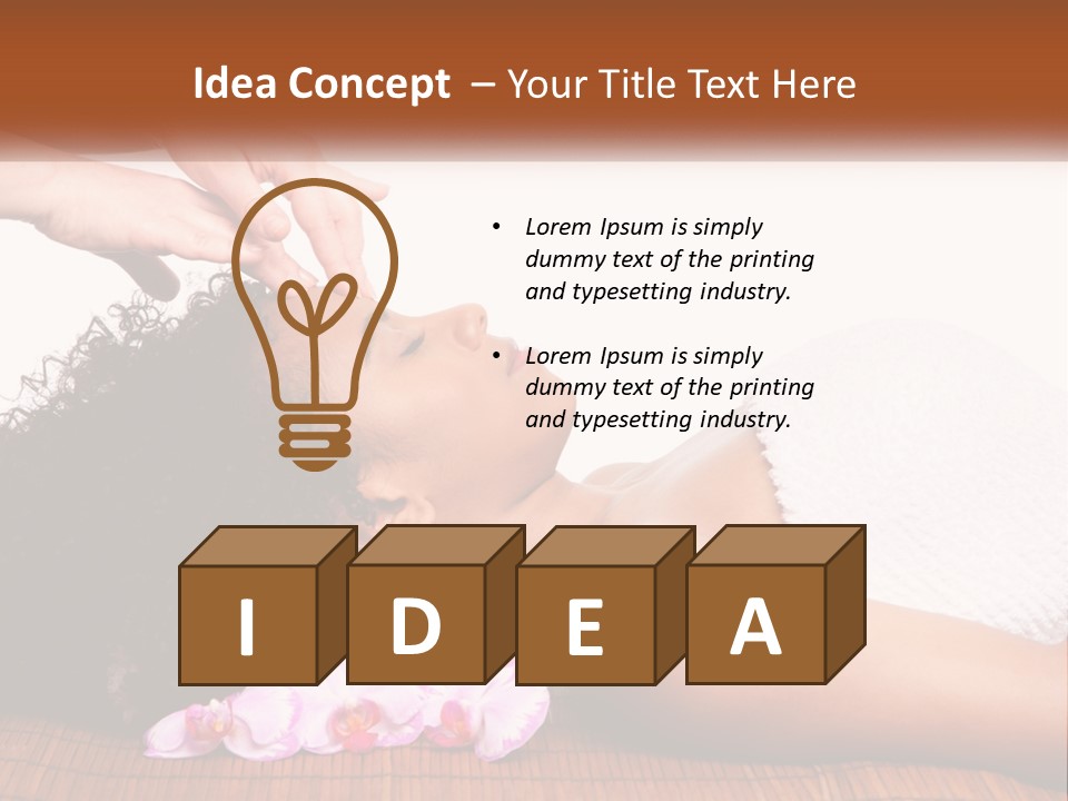 Relax Face Flowers PowerPoint Template