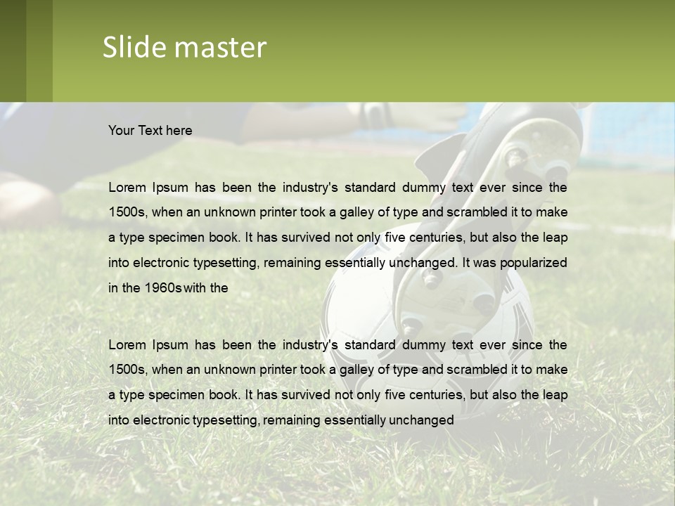 Park Lifestyle Soccer PowerPoint Template