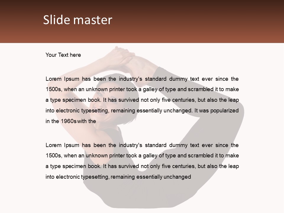 White Posing Alternative PowerPoint Template