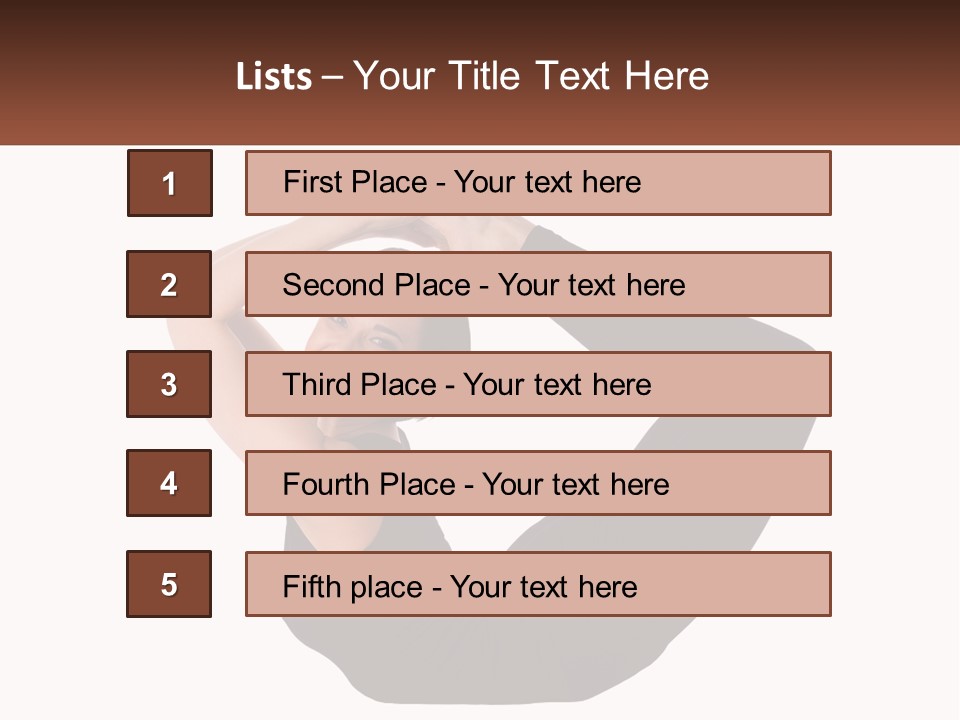 White Posing Alternative PowerPoint Template