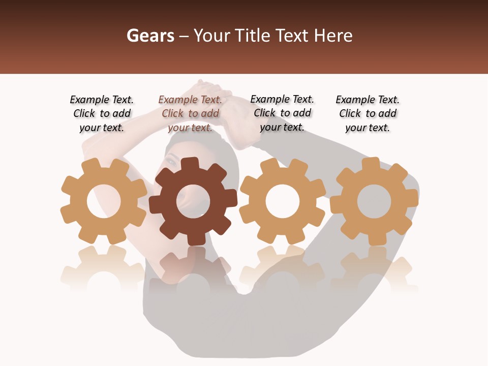 White Posing Alternative PowerPoint Template