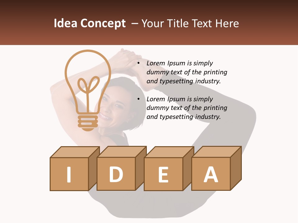 White Posing Alternative PowerPoint Template