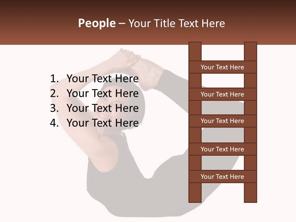 White Posing Alternative PowerPoint Template