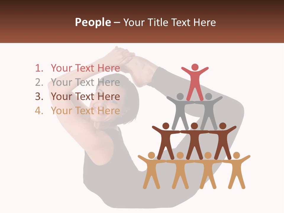 White Posing Alternative PowerPoint Template