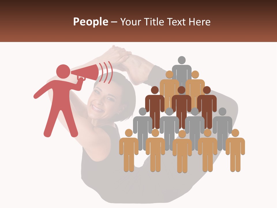 White Posing Alternative PowerPoint Template