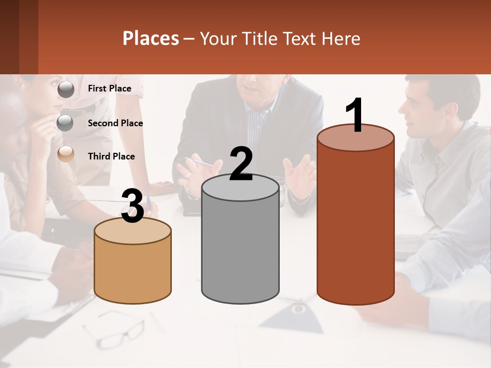 A Group Of People Sitting Around A Table Talking PowerPoint Template