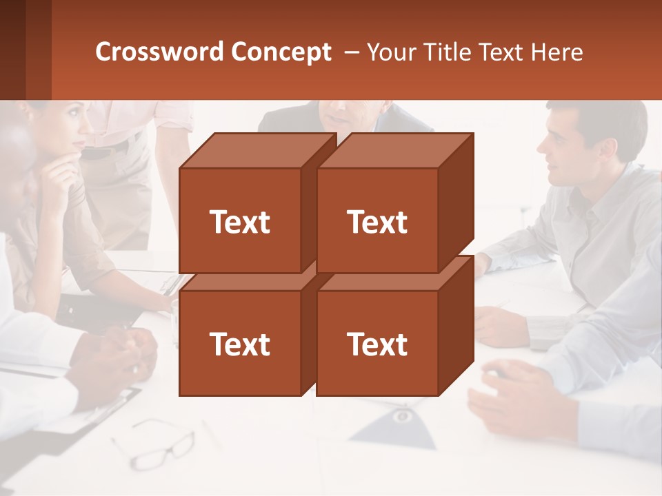 A Group Of People Sitting Around A Table Talking PowerPoint Template