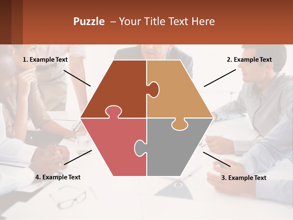 A Group Of People Sitting Around A Table Talking PowerPoint Template
