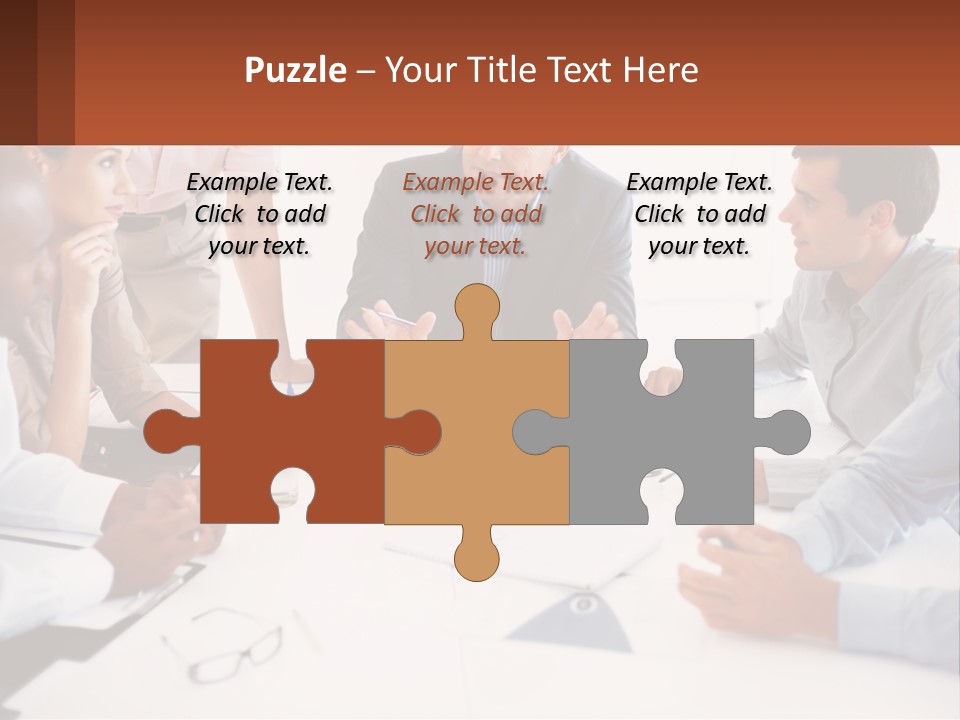 A Group Of People Sitting Around A Table Talking PowerPoint Template