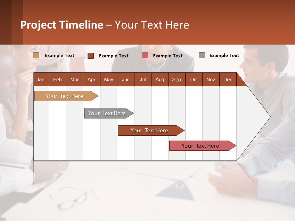 A Group Of People Sitting Around A Table Talking PowerPoint Template