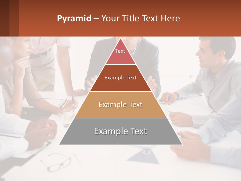 A Group Of People Sitting Around A Table Talking PowerPoint Template