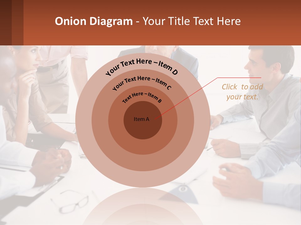 A Group Of People Sitting Around A Table Talking PowerPoint Template