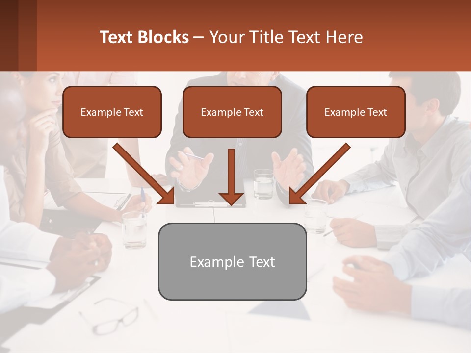 A Group Of People Sitting Around A Table Talking PowerPoint Template