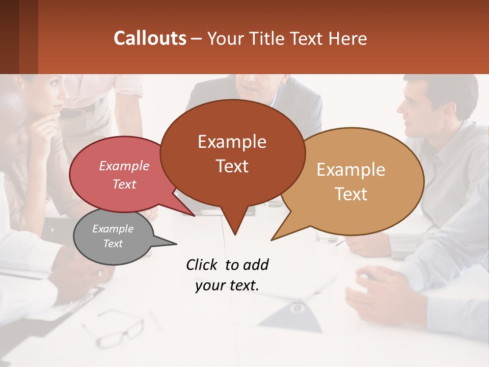 A Group Of People Sitting Around A Table Talking PowerPoint Template
