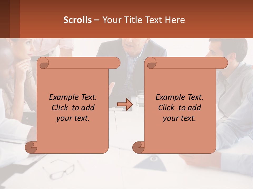 A Group Of People Sitting Around A Table Talking PowerPoint Template