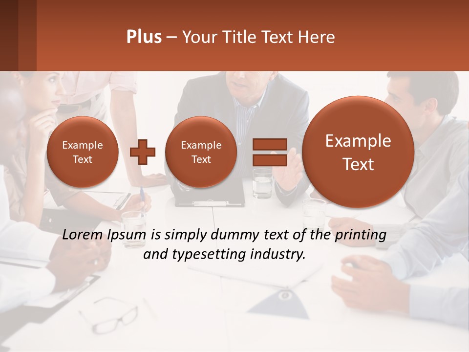 A Group Of People Sitting Around A Table Talking PowerPoint Template