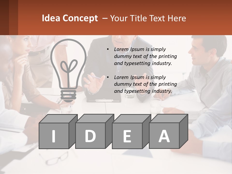 A Group Of People Sitting Around A Table Talking PowerPoint Template