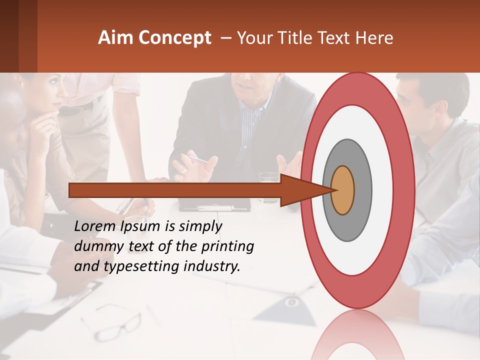 A Group Of People Sitting Around A Table Talking PowerPoint Template