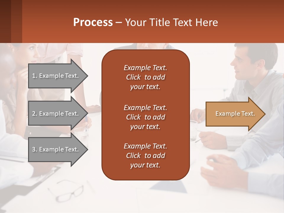A Group Of People Sitting Around A Table Talking PowerPoint Template