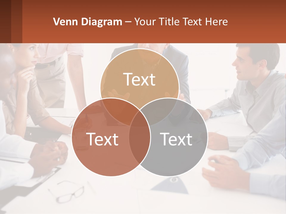 A Group Of People Sitting Around A Table Talking PowerPoint Template