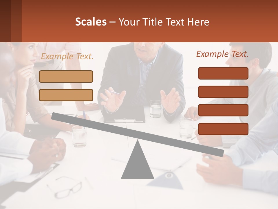 A Group Of People Sitting Around A Table Talking PowerPoint Template