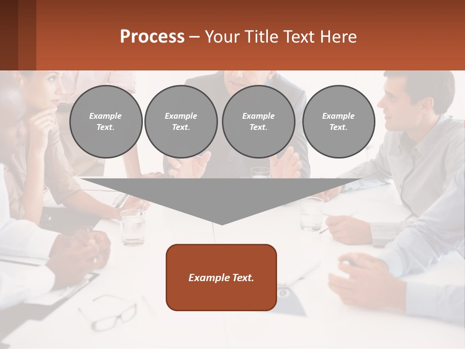 A Group Of People Sitting Around A Table Talking PowerPoint Template