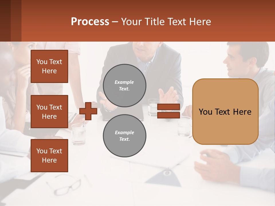 A Group Of People Sitting Around A Table Talking PowerPoint Template
