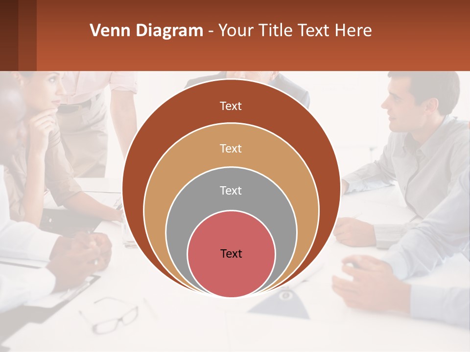 A Group Of People Sitting Around A Table Talking PowerPoint Template