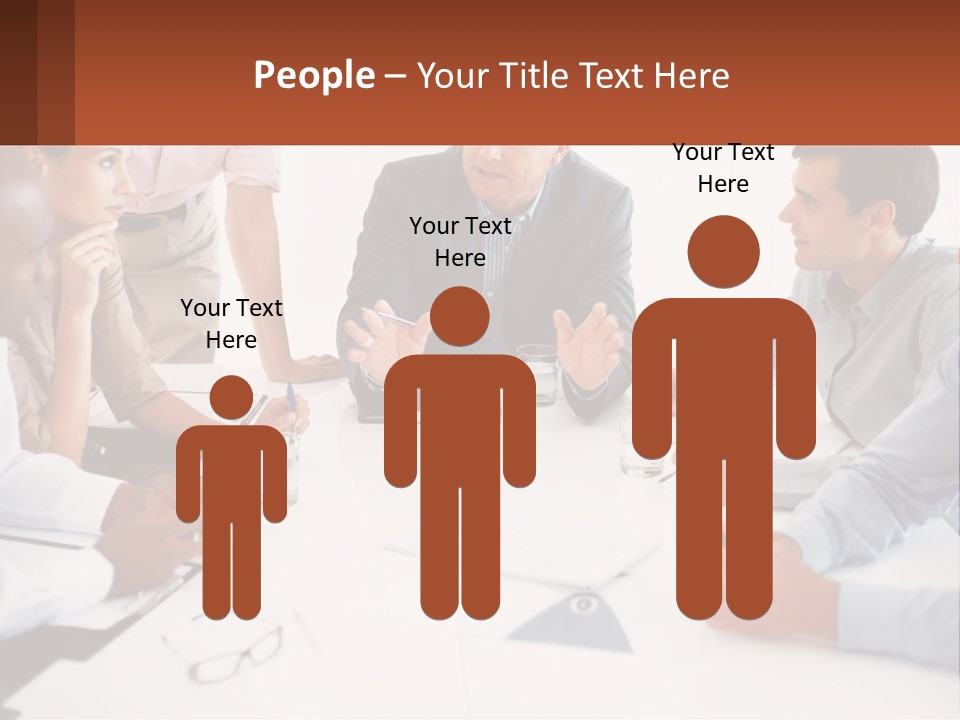 A Group Of People Sitting Around A Table Talking PowerPoint Template