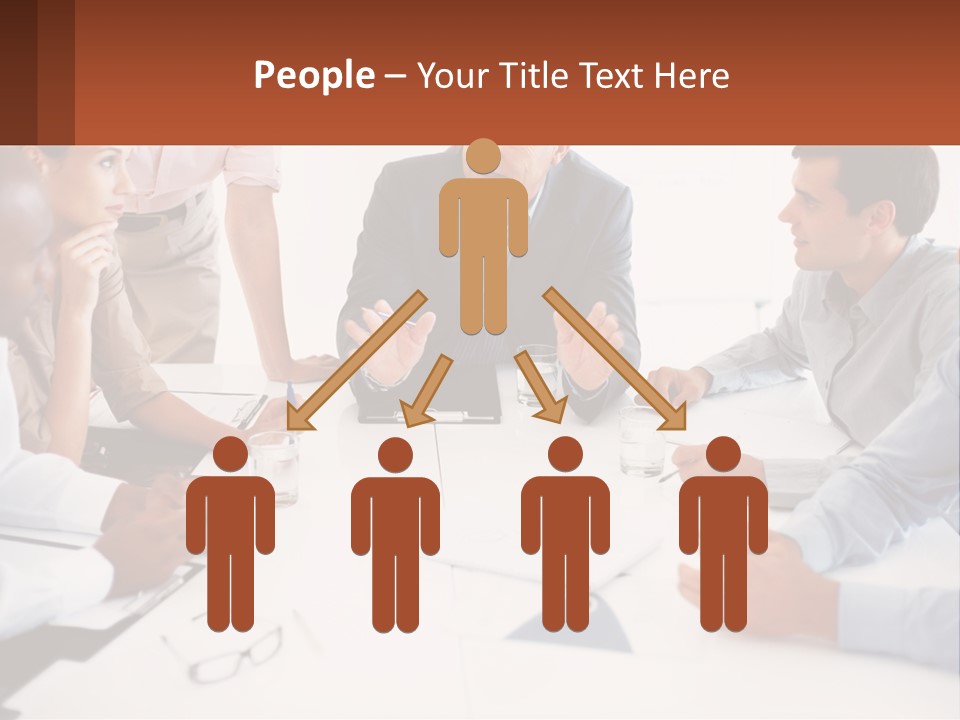 A Group Of People Sitting Around A Table Talking PowerPoint Template