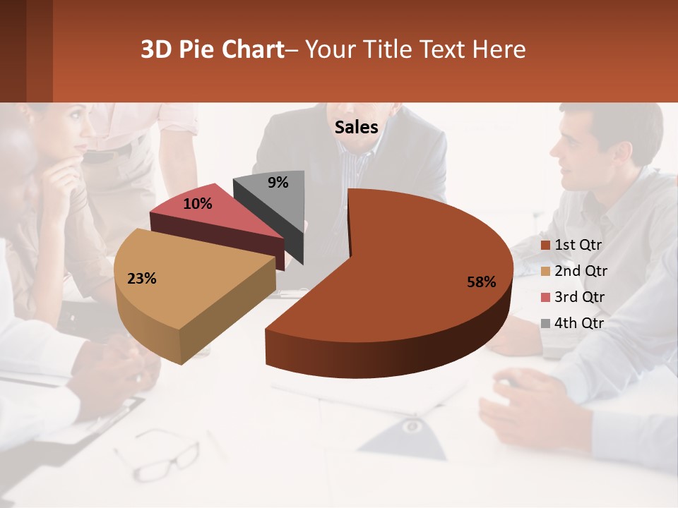 A Group Of People Sitting Around A Table Talking PowerPoint Template