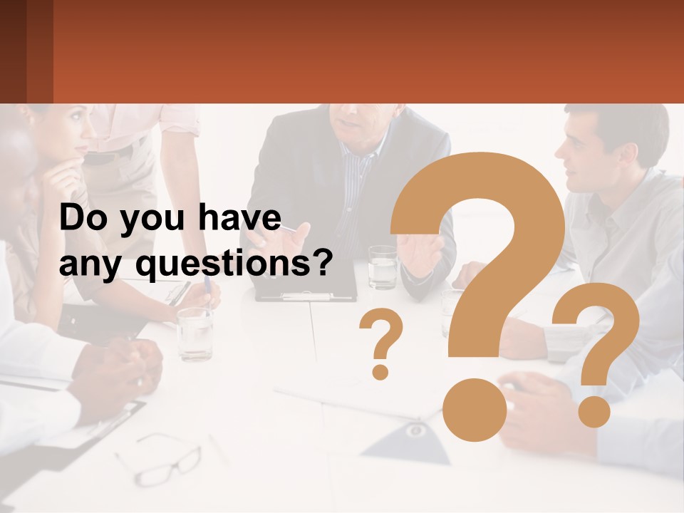 A Group Of People Sitting Around A Table Talking PowerPoint Template