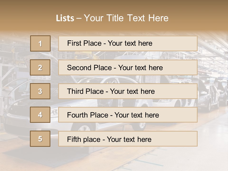Order Framework Machines PowerPoint Template