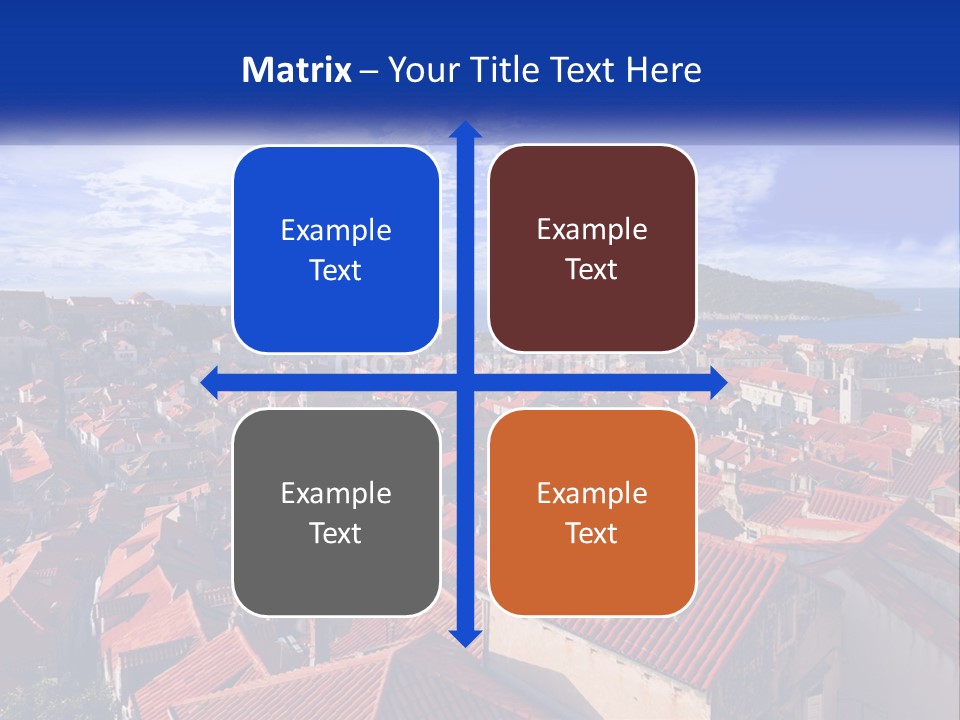 Sunset Urban Village PowerPoint Template