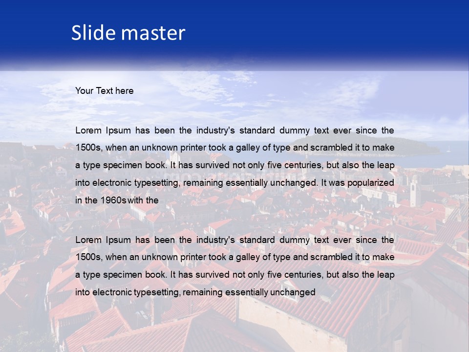 Sunset Urban Village PowerPoint Template