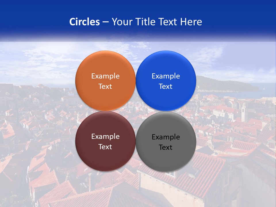 Sunset Urban Village PowerPoint Template