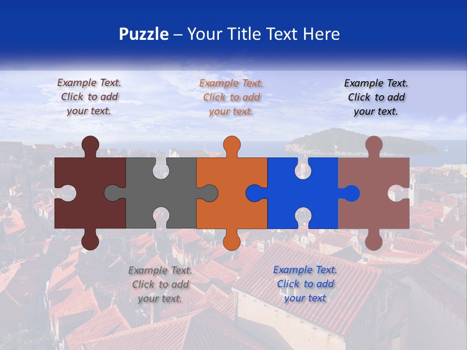 Sunset Urban Village PowerPoint Template