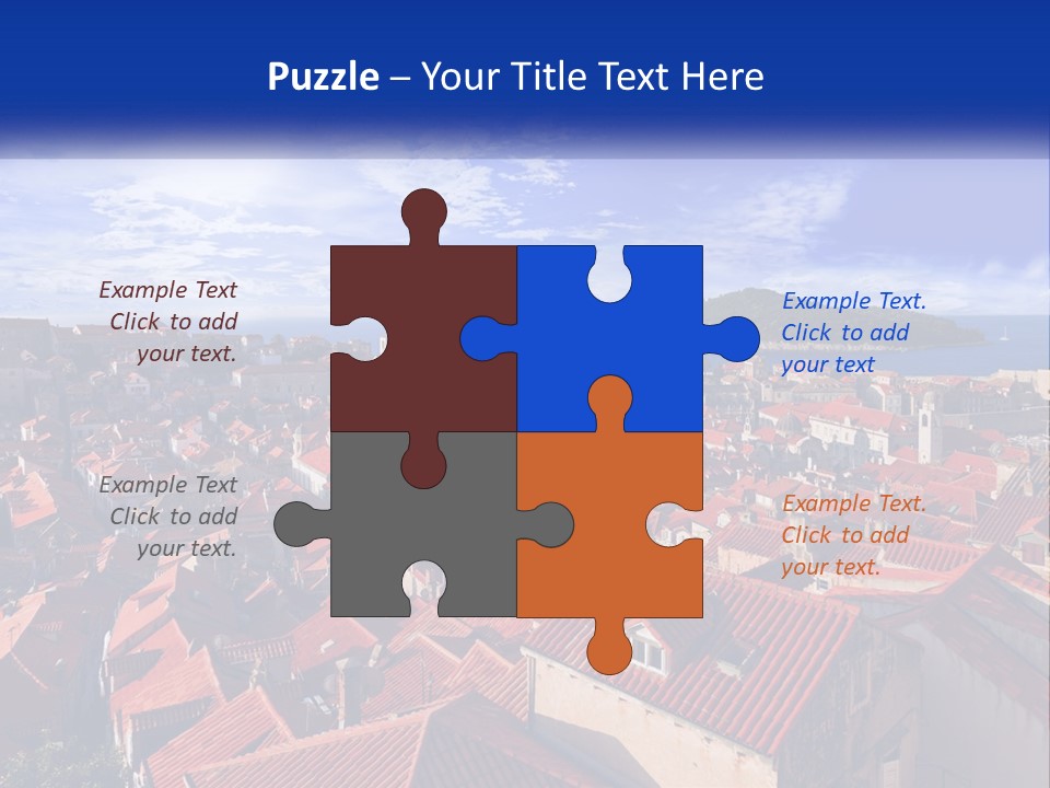 Sunset Urban Village PowerPoint Template