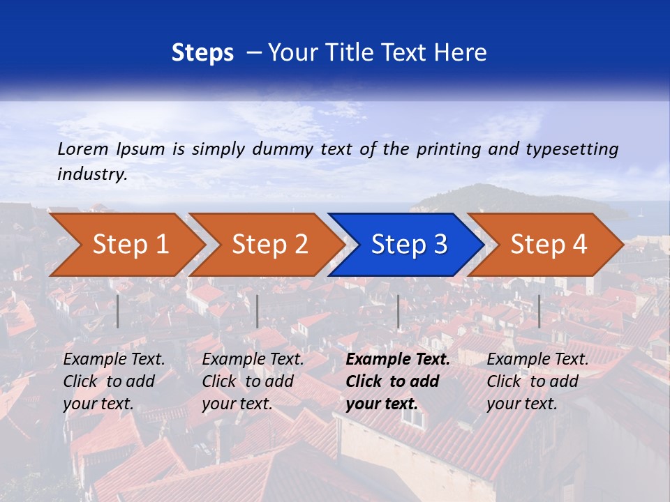 Sunset Urban Village PowerPoint Template