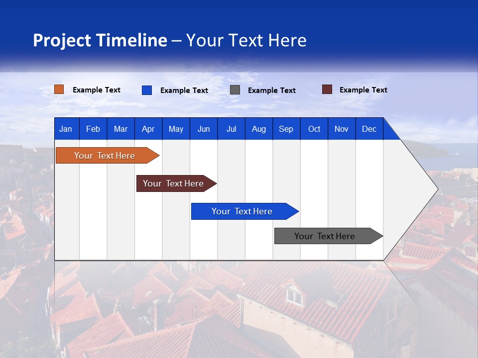 Sunset Urban Village PowerPoint Template