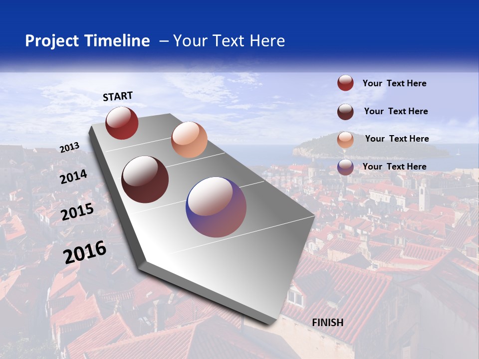 Sunset Urban Village PowerPoint Template