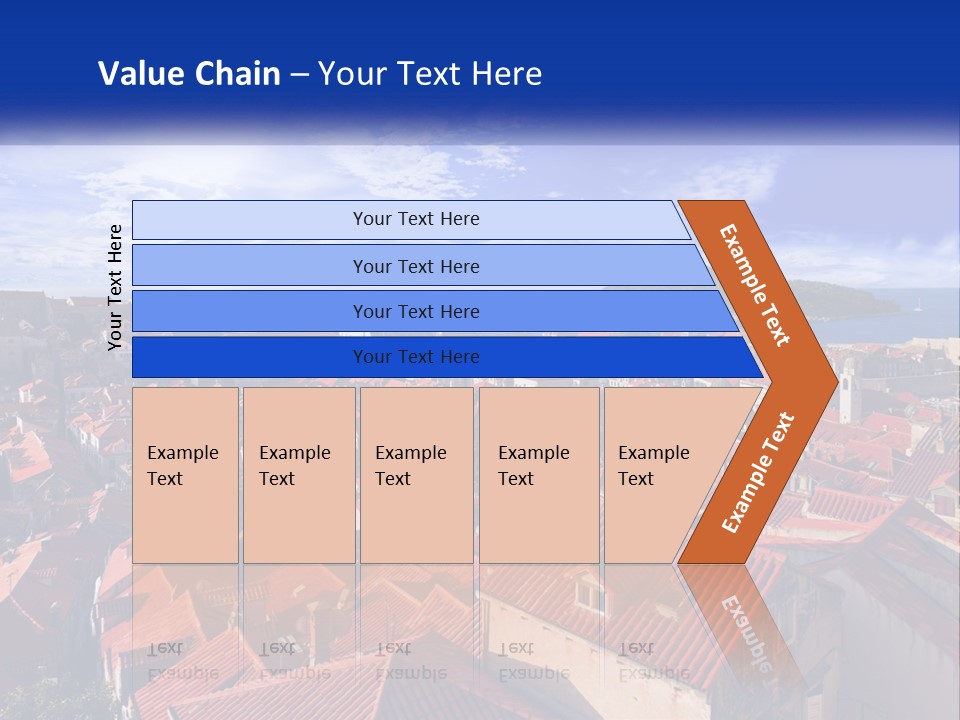 Sunset Urban Village PowerPoint Template