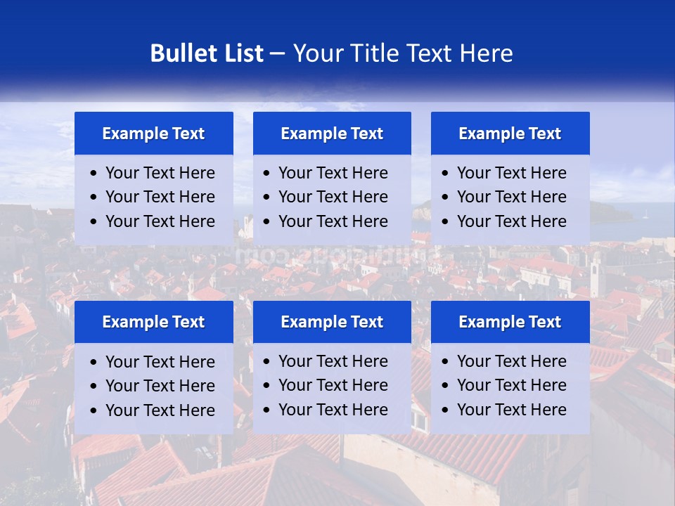 Sunset Urban Village PowerPoint Template