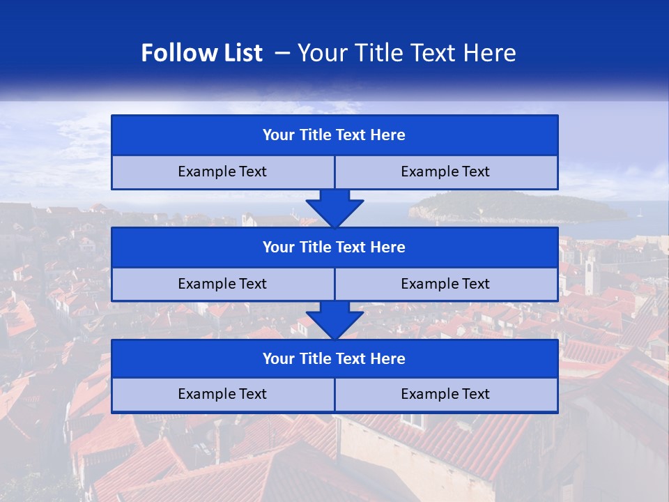 Sunset Urban Village PowerPoint Template