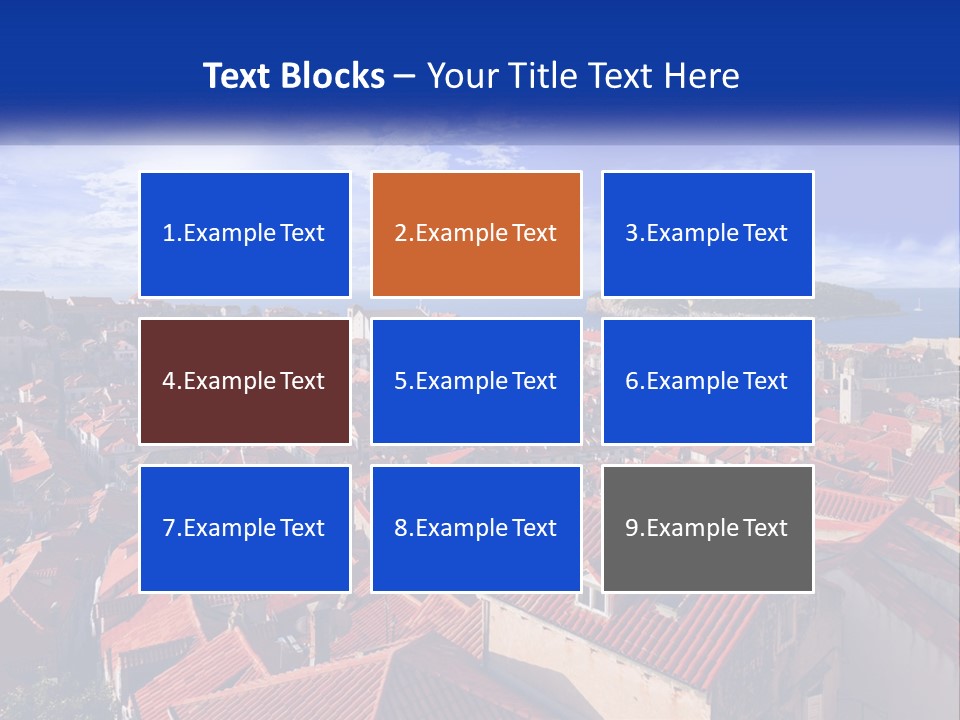 Sunset Urban Village PowerPoint Template