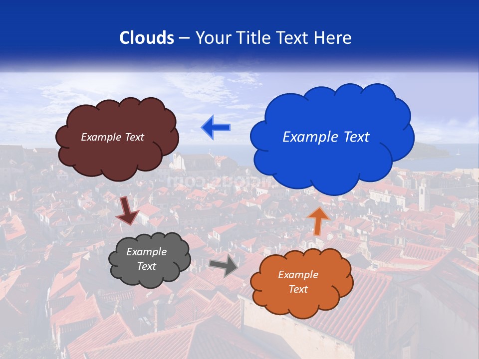 Sunset Urban Village PowerPoint Template