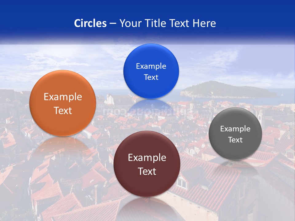 Sunset Urban Village PowerPoint Template