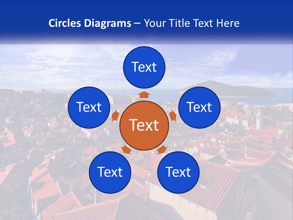 Sunset Urban Village PowerPoint Template