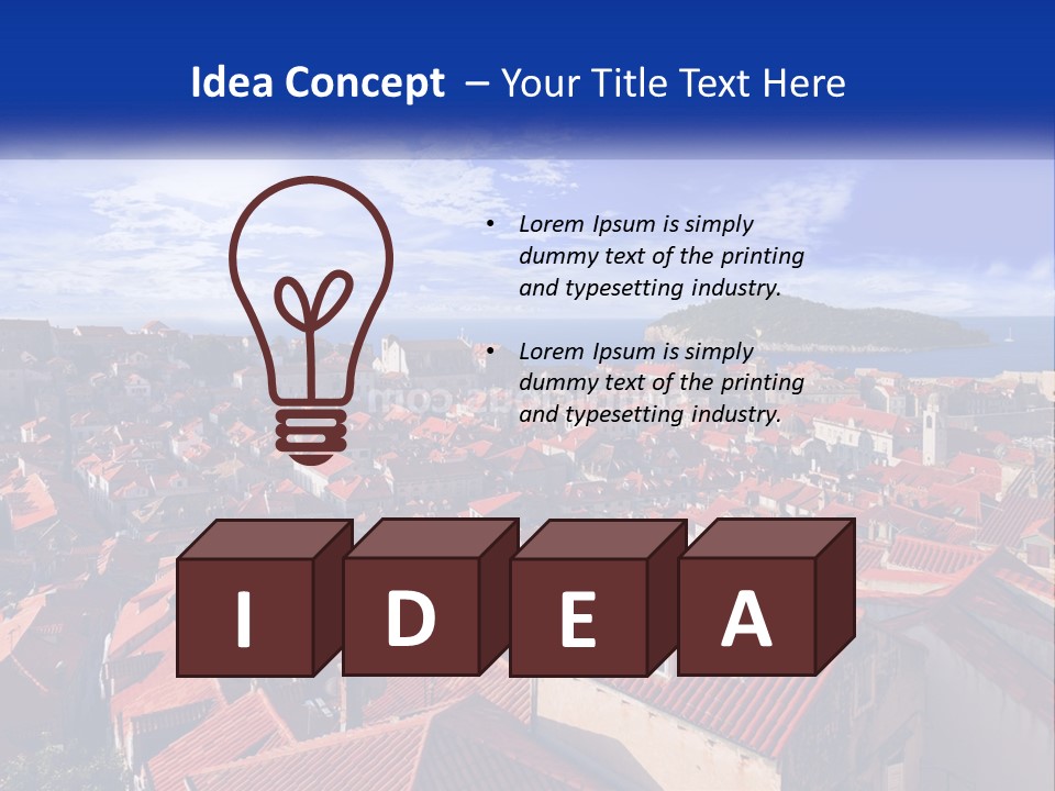 Sunset Urban Village PowerPoint Template